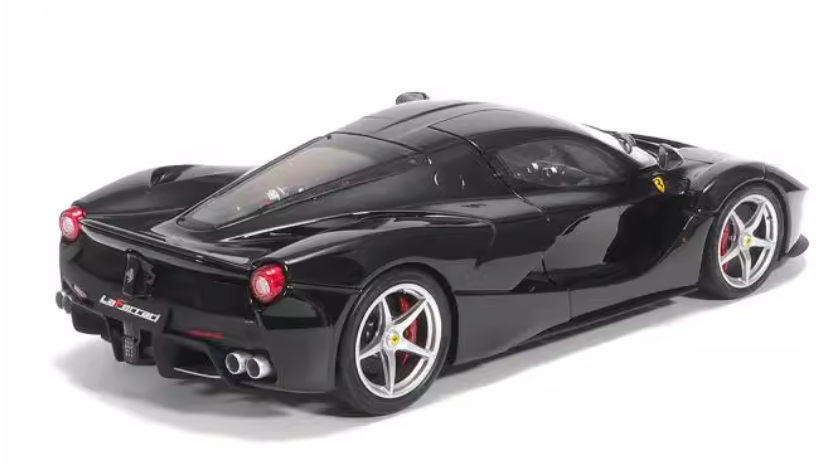 BBR MODELS Ferrari LaFerrari black hardtop 1:18 Car Pre-built Model view3
