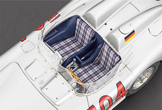 CMC Mercedes Benz 300 SLR Mille Miglia 1955 Herrmann #704 Limited Edition 2000PCS ONLY silver 1:18 Car Pre-built Model view2