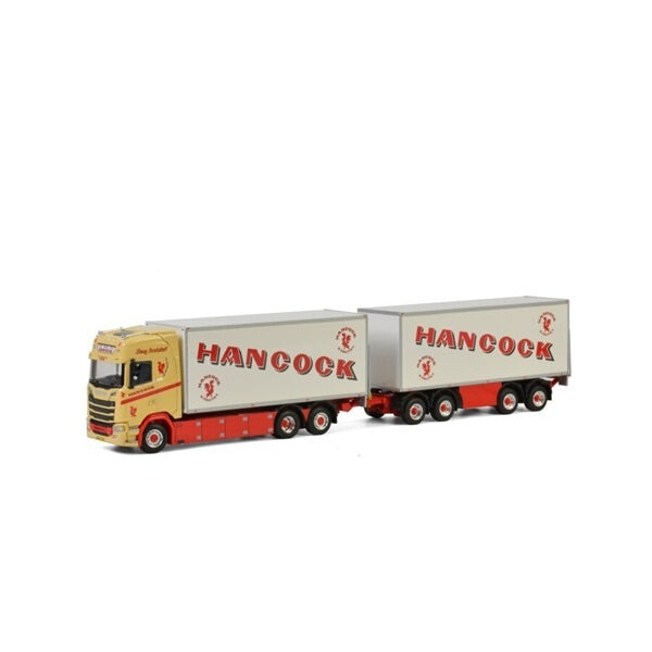 1:50 SCANIA HANCOCK S CS20H 6x2 DRAWBAR REFRIGERATED 4 AXLE WSI   Diecast Model