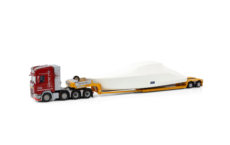 WSI SCANIA S HIGHLINE 8X4 LOW LOADER | EURO - 2 AXLE Van de Wetering Transport 1:50 DIECAST Truck Lorry