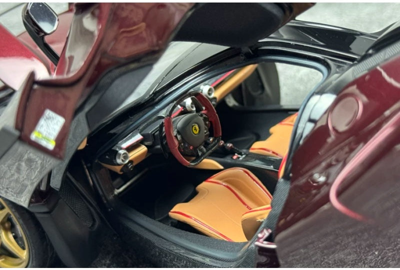 1:18 Ferrari LaFerrari  Gemstone Red Black Top - Gold Wheel BBR MODELS  DIECAST Model