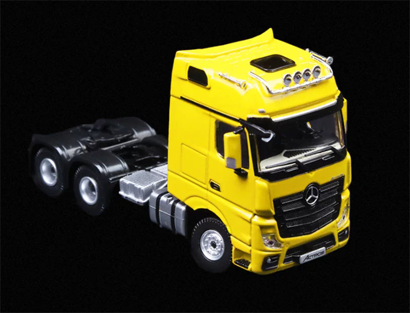 1:64 Mercedes-Benz Actros Yellow TIMEMICRO x PERKA DIECAST Trailer & Tractor Model