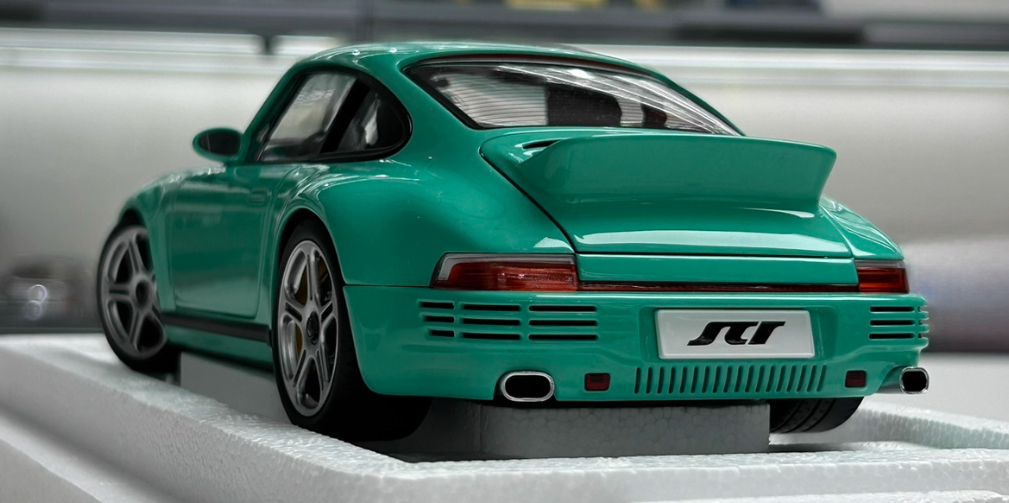 Almost Real Porsche 911 RUF 2018 Mint Green 1:18 Car Pre-built Model view5