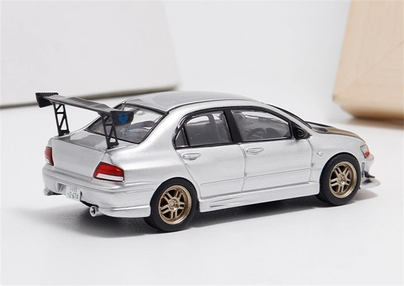 FAST & SPEED Mitsubishi Lancer Evolution VII MK7 Silver Limited Edition 999PCS ONLY 1:64 car Pre-built Model view5