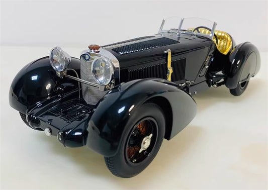 CMC Mercedes Benz SSK Trossi 1932 The Black Prince 25th Anniversary Commemorative w/ Gold Coin black Limited Edition 600PCS ONLY 1:18 Car Pre-built Model view1