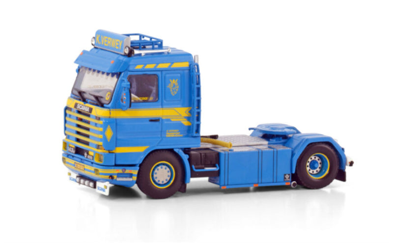 WSI SCANIA 3 SERIES STREAMLINE 4X2 K. Verweij blue 1:50 Truck Pre-built Model