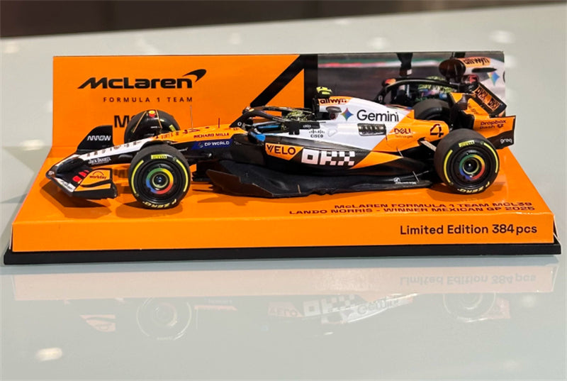 1:43 McLaren MCL39 Norris Winner Mexican 2025  MINICHAMPS Limited Edition 384PCS ONLY Resin Model
