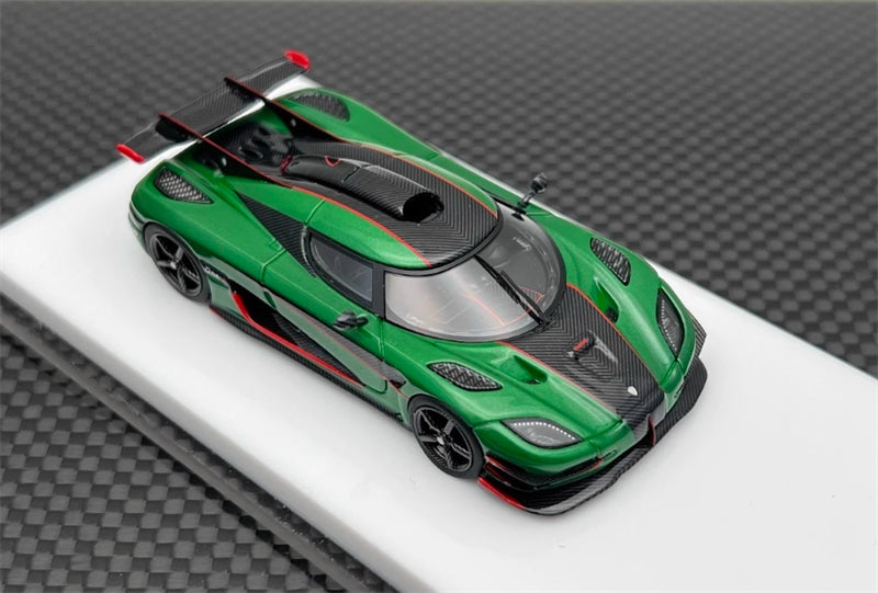 VMB Koenigsegg one 1 Supercar Green Limited Edition 399PCS ONLY 1:64 Car Pre-built Model view6