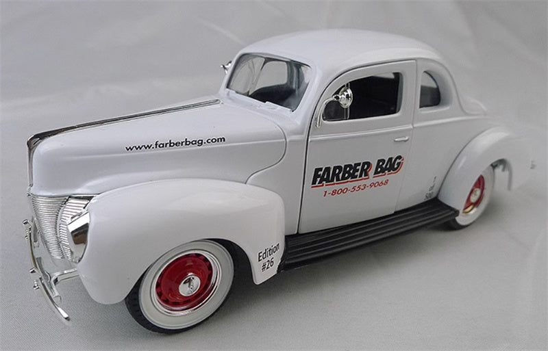 SpecCast Farber Bag 1940d Vintage Car white Limited Edition 500PCS ONLY 1:25 Car Pre-built Model