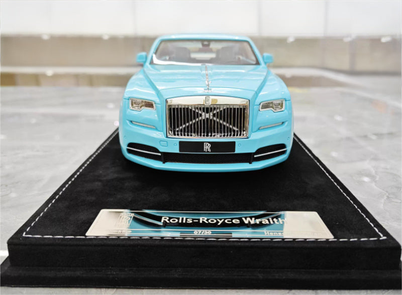 HH Model Rolls Royce Wraith Blue Limited Edition 30PCS ONLY 1:18 Car Pre-built Model view12