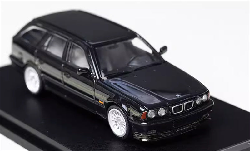 Mortal BMW E34 ALPINA B10 TOURING 5 Series wagon black Gold Strip Limited Edition 999PCS ONLY 1:64 Car Pre-built Model view5