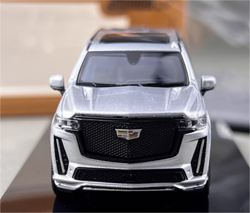 Shadow pro Cadillac Escalade ESV 2023 SUV Silver 1:64 car Pre-built Model view6