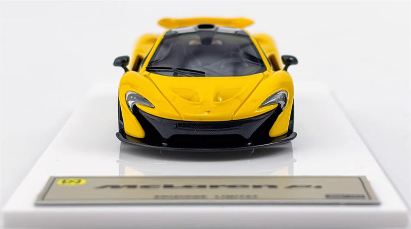 DMH McLaren P1 supercar Metal yellow black wheel 1:64 Car Pre-built Airliner Model Display view7