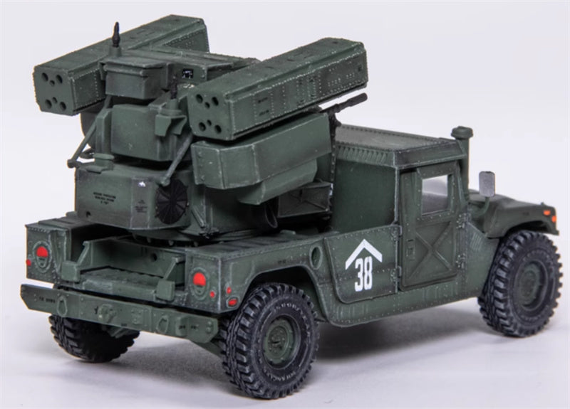 T-MODLE US Hummer Avenger Air Defense System Frontline Area Air Defense Green coating 1:72 Tank Pre-built Model