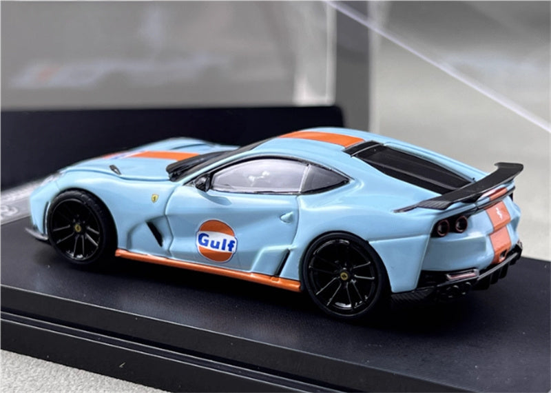 Little Toys x SH Ferrari 812 N-Largo V12 Supercar Novitec Modified Edition Gulf Painting Limited Edition 299PCS ONLY 1:64 Car Pre-built Model view4