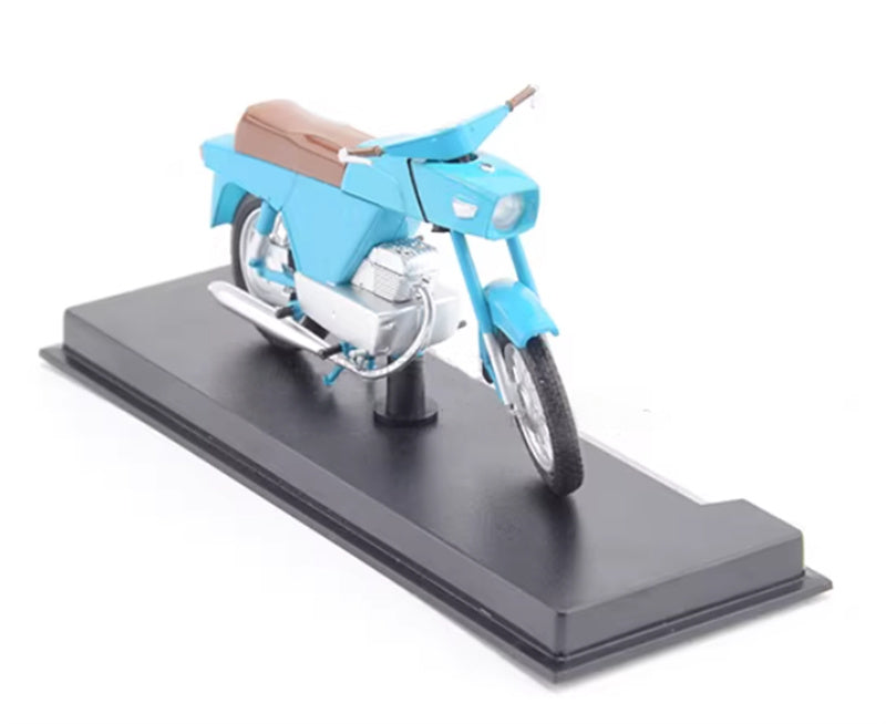 Modimio Soviet Minsk M-106 Motorcycle Blue motorcycle Pre-built Airliner Model Display view5
