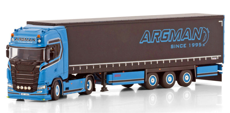 WSI  SCANIA S HIGHLINE CS20H 4X2 CURTAINSIDE TRAILER - 3 AXLE Argman s.r.o. 1:50 Truck Pre-built Model