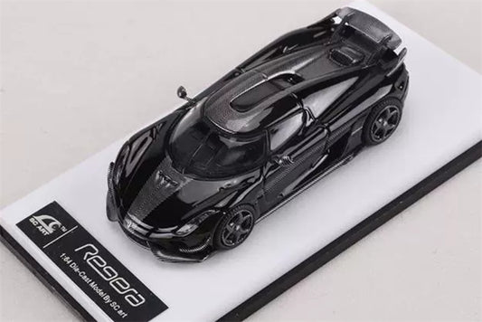 1:64 Koenigsegg Regera Carbon fiber pearl black SC ART DIECAST Civil Car Model