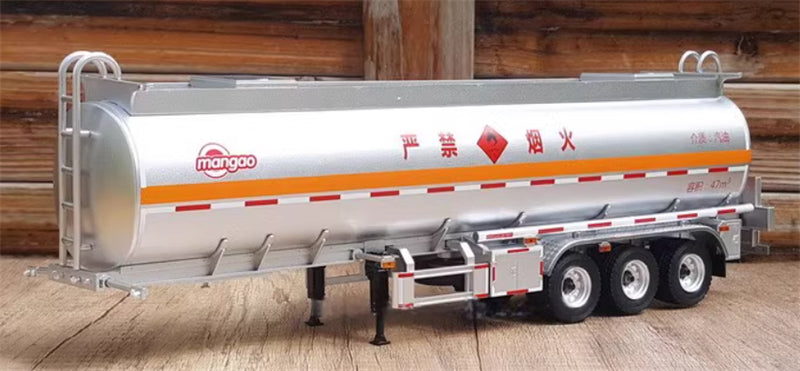 Mangao tanker semi Trailer silver 1:36 Truck Pre-built Model