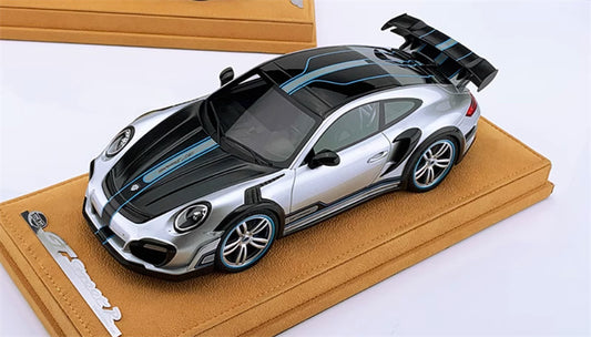 AutoBarn TechArt Porsche 911GTS Silver Limited Edition 1:18 DIECAST Car