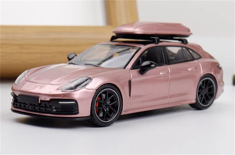 1:64 Porsche Panamera Sport Turismo Travel version Limited Edition 499pcs ONLY  Iceberry pink Ghost Player DIECAST Model
