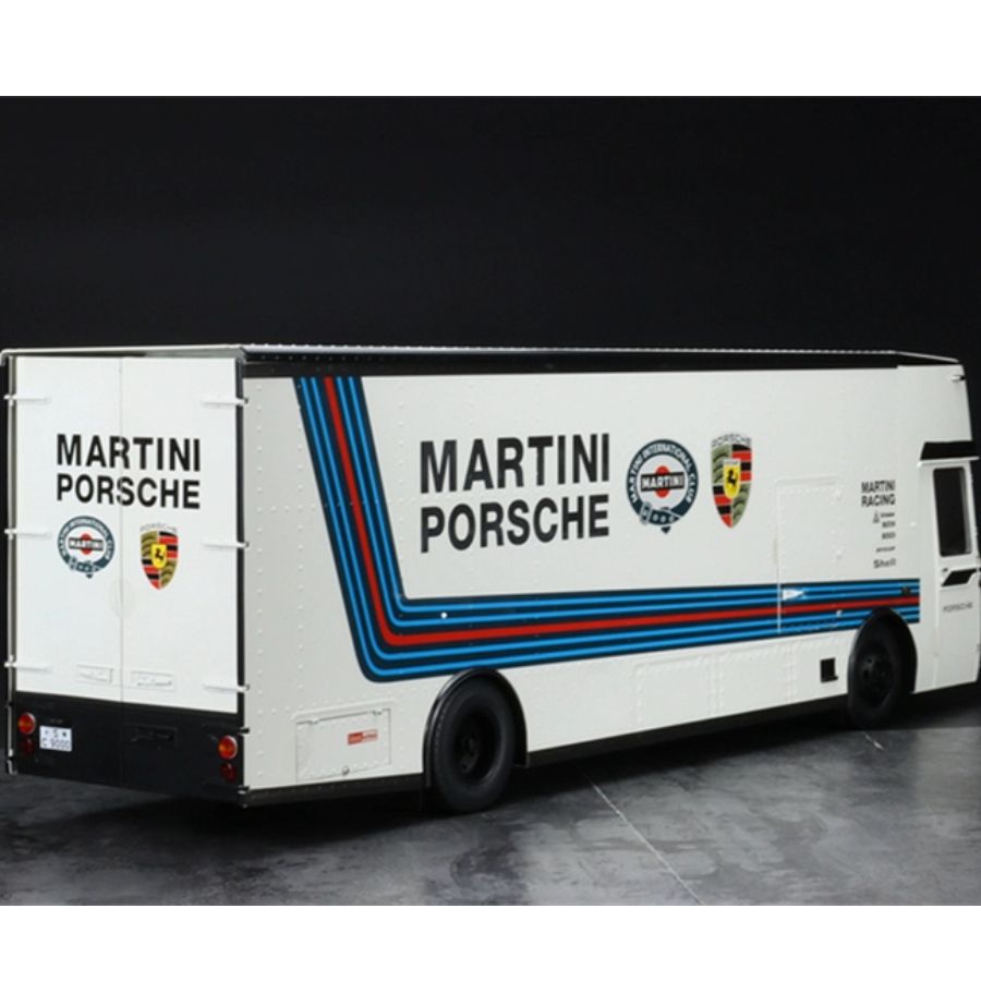 Schuco Mercedes  Race Trans Porsche MARTINI transport vehicle 1:18  DIECAST Truck