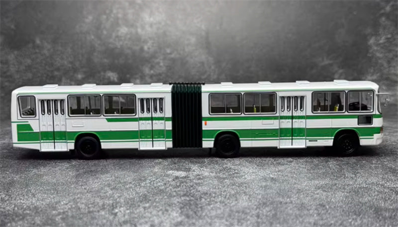 YAN BI DA Yangtze River CJ660B articulated bus greenish white 1:64 Car Pre-built Model view3