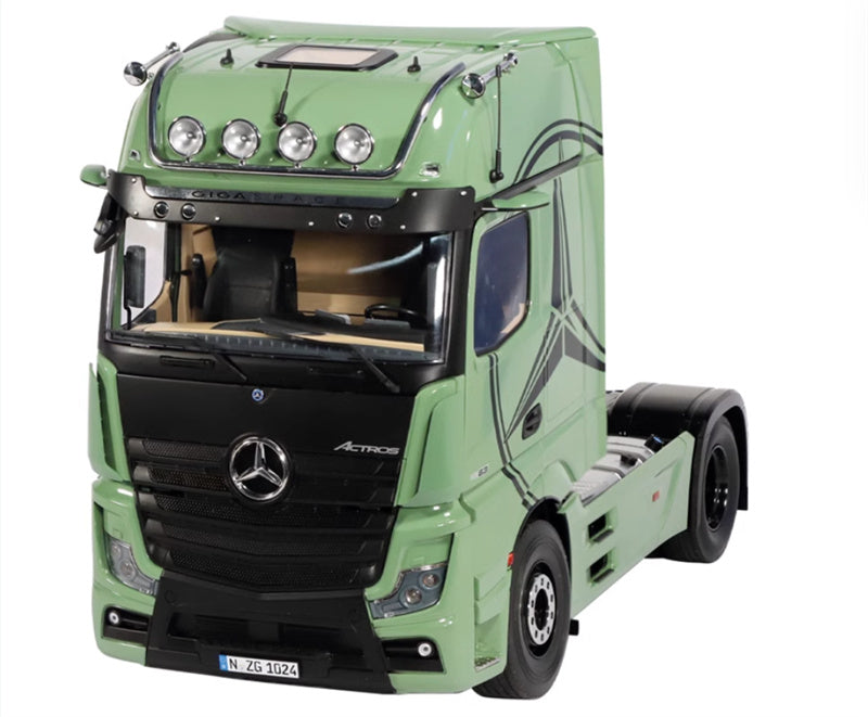 NZG Mercedes Benz Actros Lohr Green Benz logo + double-layer trailer KIT 1:18 DIECAST Truck Lorry
