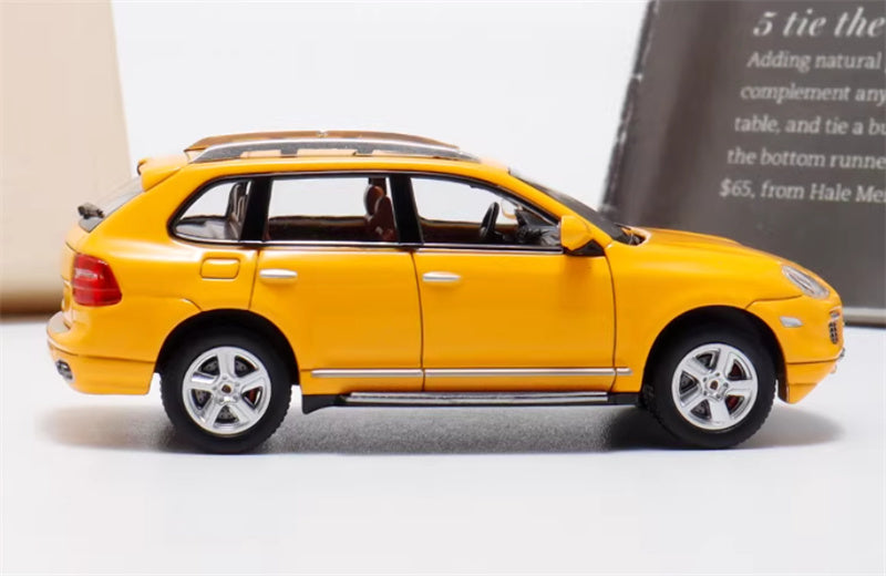 SW Porsche Cayenne Turbo S Yellow Limited Edition 499PCS ONLY 1:64 car Pre-built Model view4