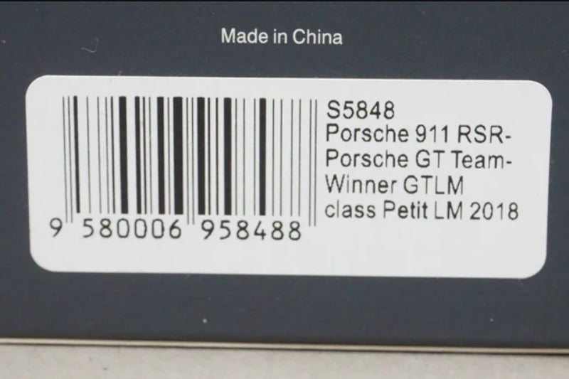 1:43 Spark Porsche 911 RSR Porsche GT Team Winner GTLM class Petit Le Mans 2018 view9