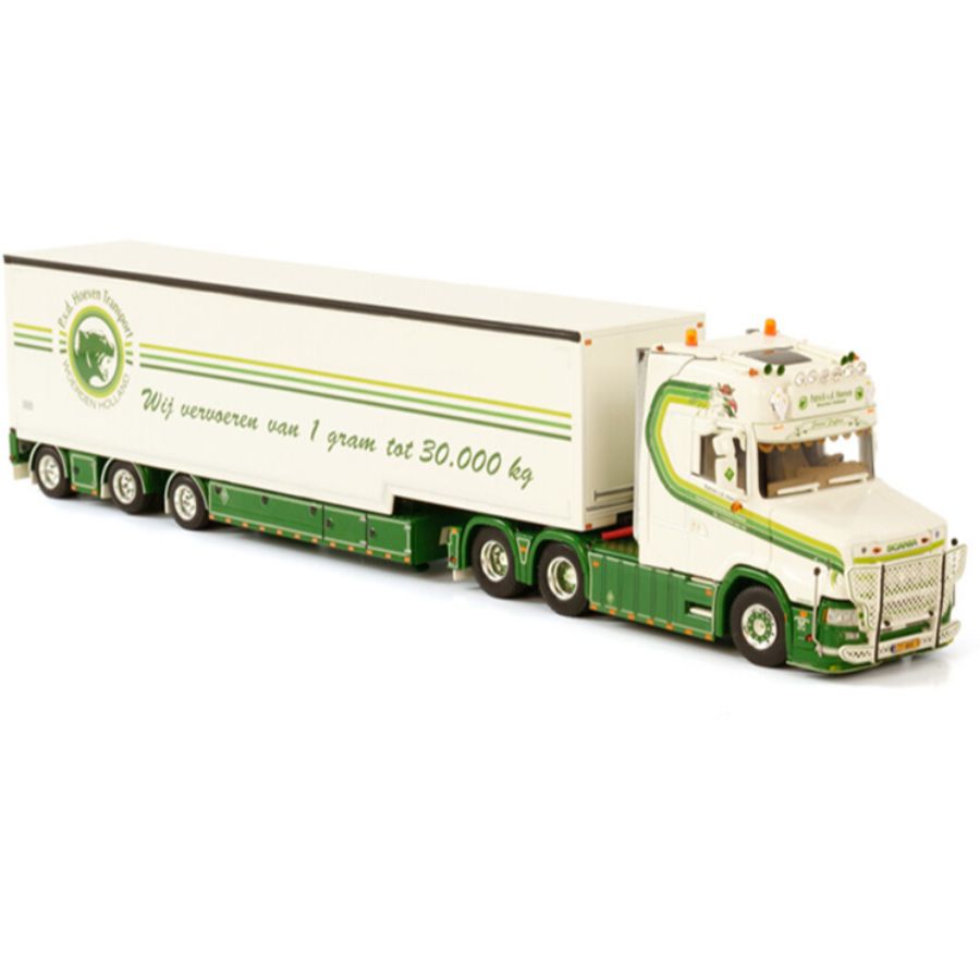 WSI VLASTUIN TORPEDO 6X2 TAG AXLE SEMI BOX TRAILER - 3 AXLE PATRICK V.D. HOEVEN 1:50 DIECAST Truck Lorry