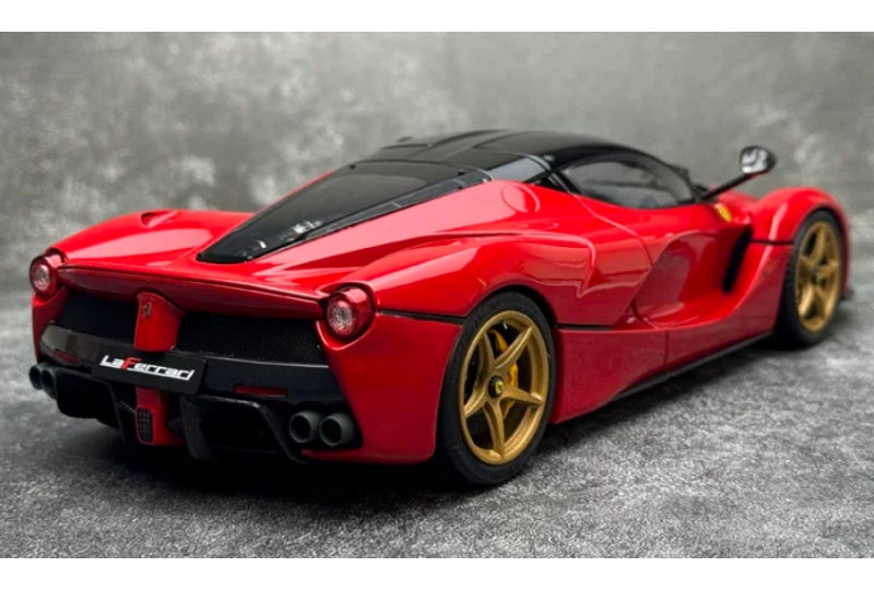 1:18 Ferrari LaFerrari  Standard Red Black Top - Gold Wheel BBR MODELS  DIECAST Model