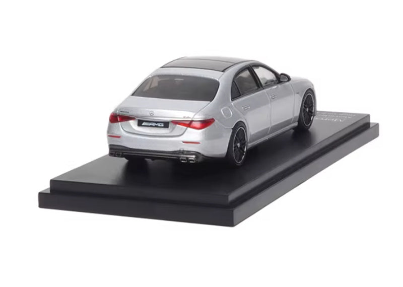 Almost Real Mercedes - AMG S 63 E Performance 2023 silver 1:64 Car Pre-built Airliner Model Display view4