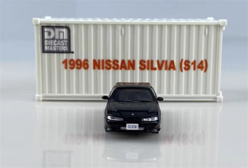 CATERPILLAR NISSAN SILVIA S14 black Right hand drive 1:64 Car Pre-built Model