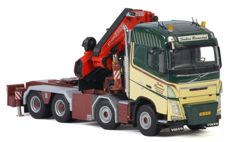 WSI VOLVO FH4 GLOBETROTTER 8X4 FASSI 1100 JIB Torben Ramsdal 1:50 Truck Pre-built Model