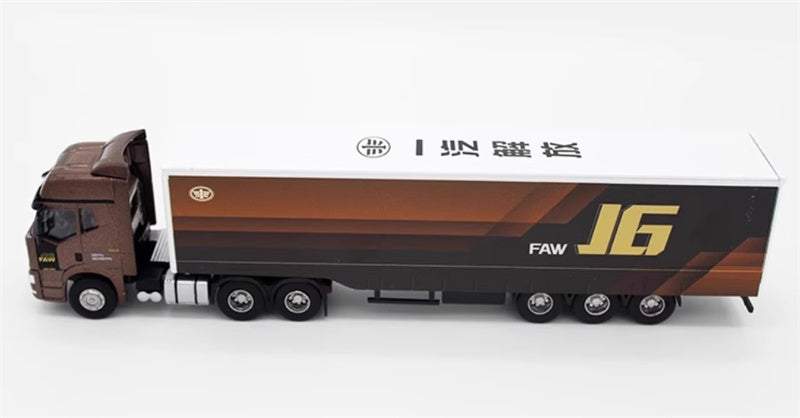FAW Jiefang J6 container truck Coffee Gold 1:64 Truck Pre-built Model