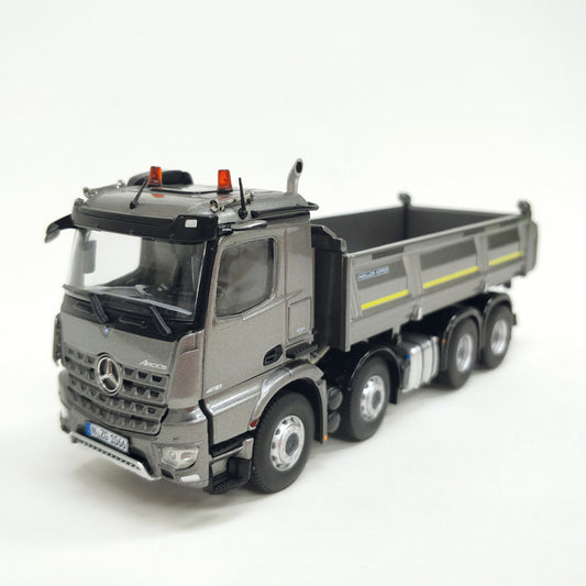 NZG Mercedes Benz Arocs 8x4 Meiller tipper silver grey 1:50 Truck Pre-built Model
