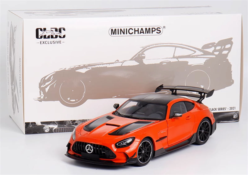 MINICHAMPS Mercedes AMG GT Black Series 2021 orange Limited Edition 400PCS ONLY 1:18 Car Pre-built Model view11
