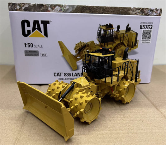 CATERPILLAR 836 Landfill compactor Yellow 1:50 Truck Pre-built Model