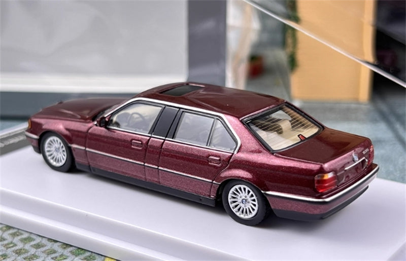 1:64 BMW E38 7 Series L7 98-01 Cherry Red DCM DIECAST Limited Edition 499pcs ONLY Model