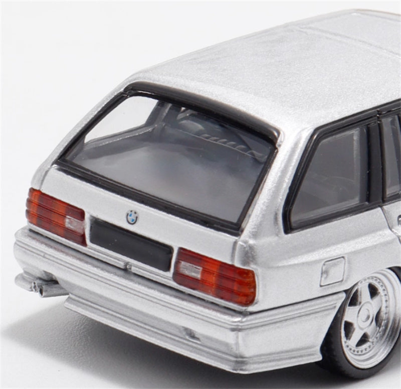 Mortal BMW E30 3 Series Touring Lowered Version Openable Hood silver Limited Edition 499PCS ONLY 1:64 Car Pre-built Model view7