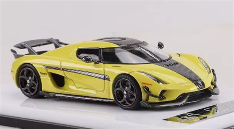 1:64 Koenigsegg Regera Carbon fiber lemon yellow SC ART DIECAST Civil Car Model