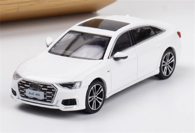 VAV AUDI A6L White Sedan 1:64 Car Pre-built Model