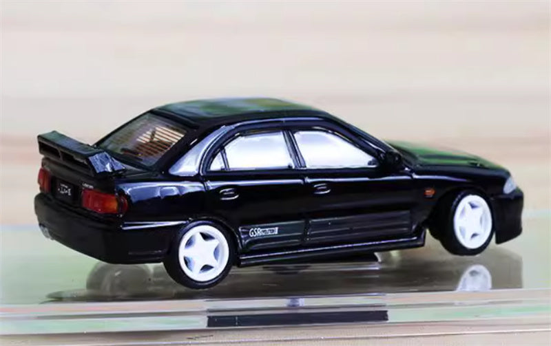 BM Creations MITSUBISHI LANCER EVO II LEFT HAND DRIVE Black 1:64 Car Pre-built Model
