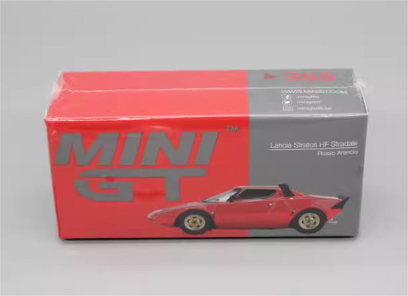 MINIGT Lancia Stratos HF Stradale Rosso Arancio left-hand drive red color box packaging 1:64 Car Pre-built Model view7