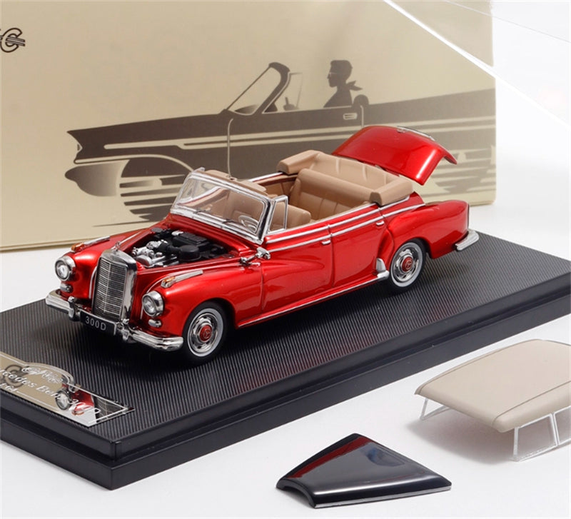 GFCC Mercedes Benz 300D 1959 Convertible Metallic Red LHD 1:64 car Pre-built Model view8