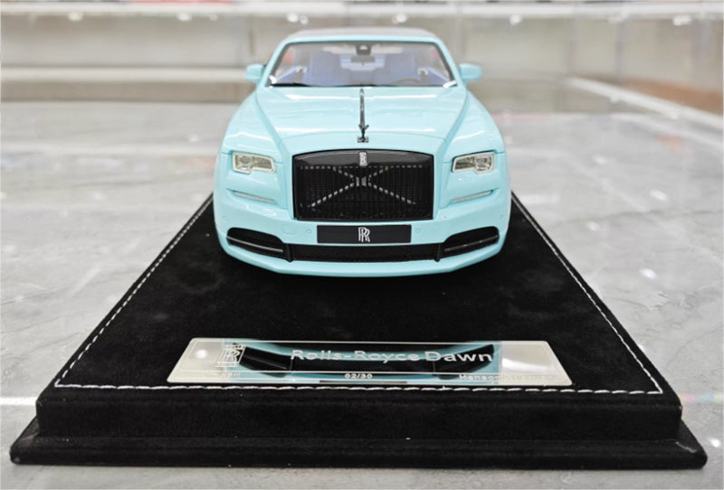 HH Model Rolls Royce Convertible Dawn BB Edition Mint Green 1:18 Car Pre-built Model view8