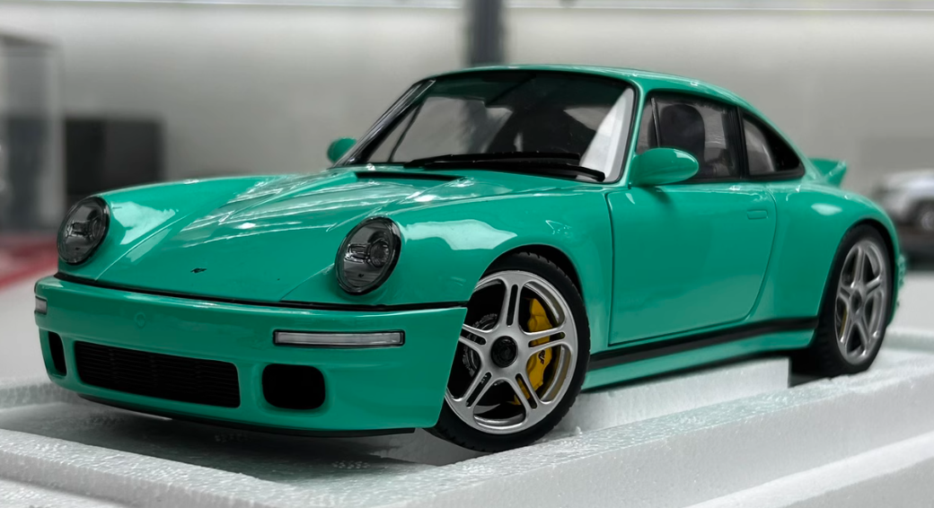 Almost Real Porsche 911 RUF 2018 Mint Green 1:18 Car Pre-built Model view1
