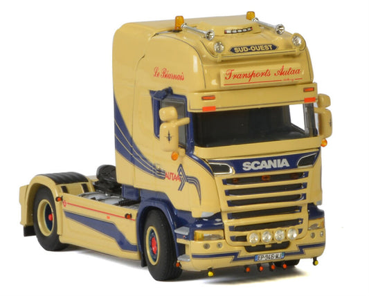 WSI SCANIA STREAMLINE TOPLINE 4x2 FLAT BED TRAILER - 3 AXLE Autaa 1:50 Truck Pre-built Model