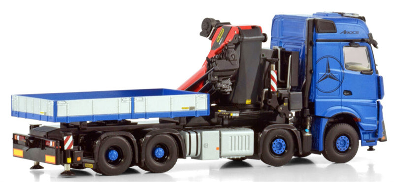 WSI MERCEDES BENZ AROCS MP5 BIG SPACE 8X4 WITH PALFINGER PK 1650 TEC + JIB DEMOUNTABLE BODY Premium Line 1:50 Truck Pre-built Model